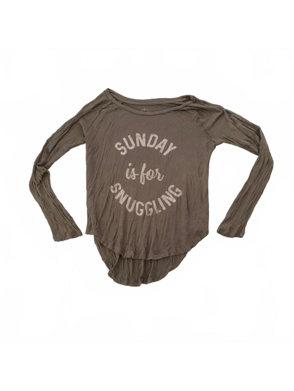 Well Worn Sunday is for Snuggling Long Sleeve Shirt Medium